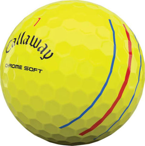 Callaway 2020-22 Chrome Soft Triple Track Yellow - AAA Grade Used Golf Balls
